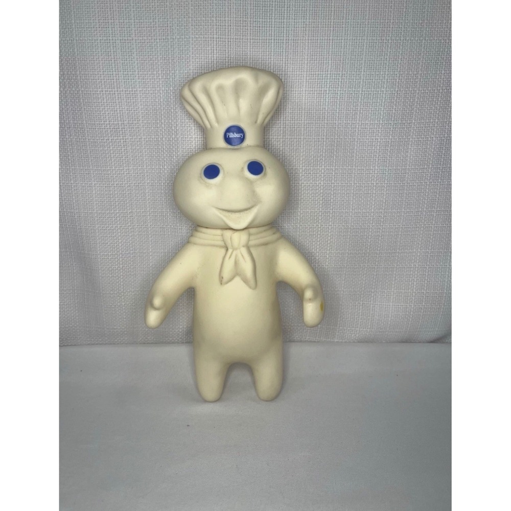 Vintage 1971 Pillsbury‎ Doughboy Poppin Fresh Vinyl Squeeze Toy Figure 7 Inch